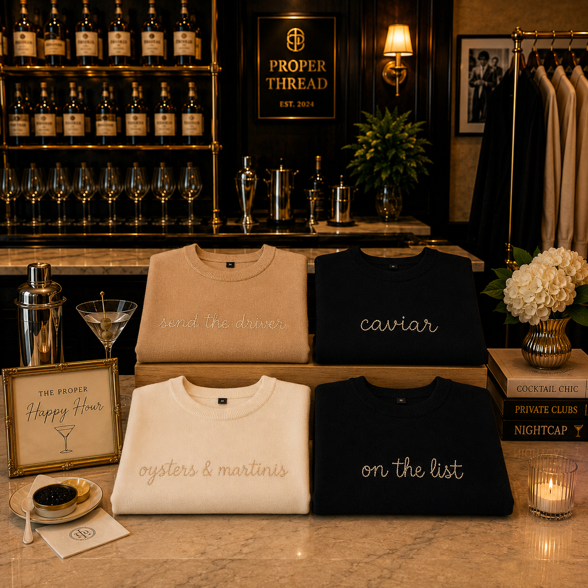 The Proper Happy Hour Sweater